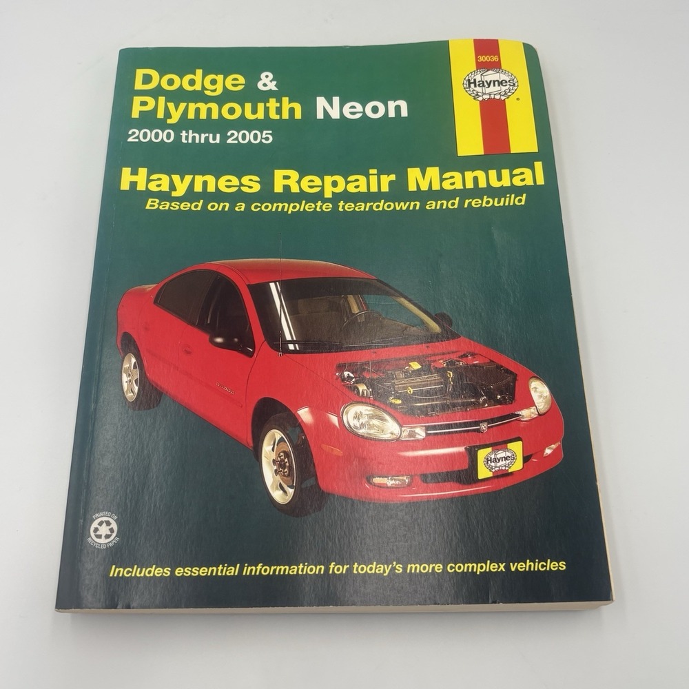 Dodge &‎ Plymouth Neon 00-05 Haynes Manual 30036 GUC